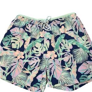 Chubbies 5.5" Swim Trunk Swimsuit Size Medium Worn Once Blue Green Tropical